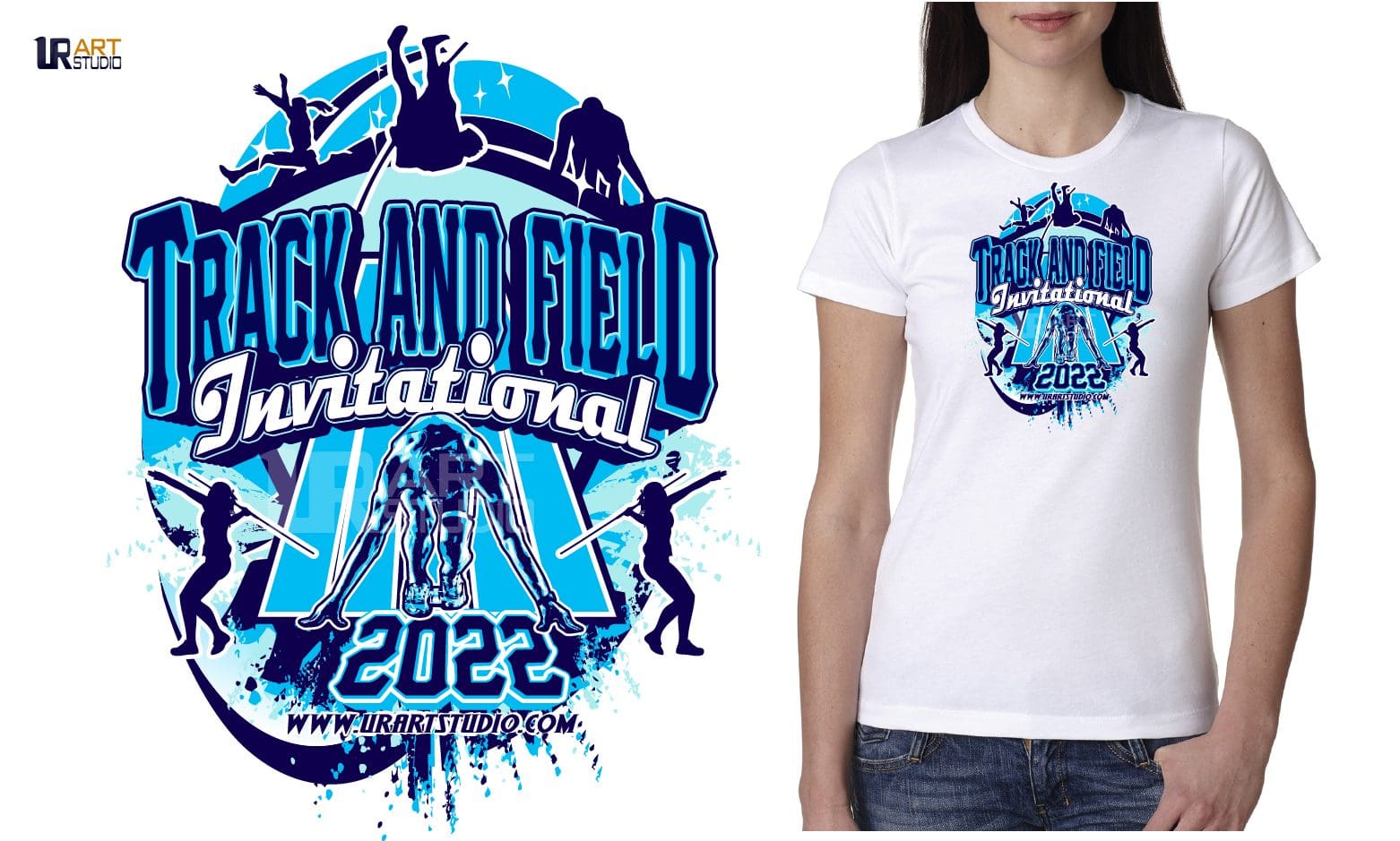 TRACK AND FIELD INVITATIONAL 2022 LOGO DESIGN FOR PRINT