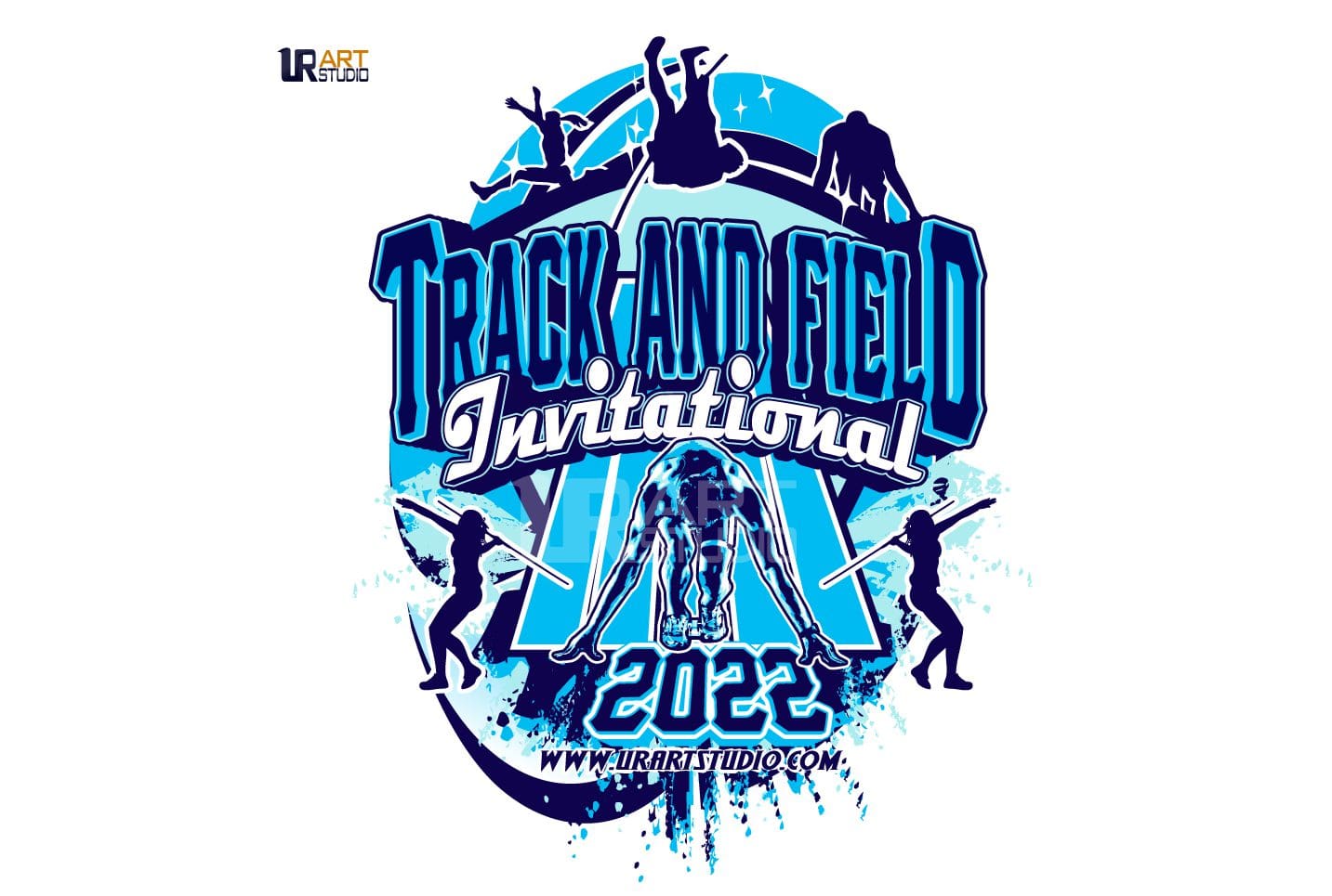 TRACK AND FIELD INVITATIONAL 2022 LOGO DESIGN FOR PRINT