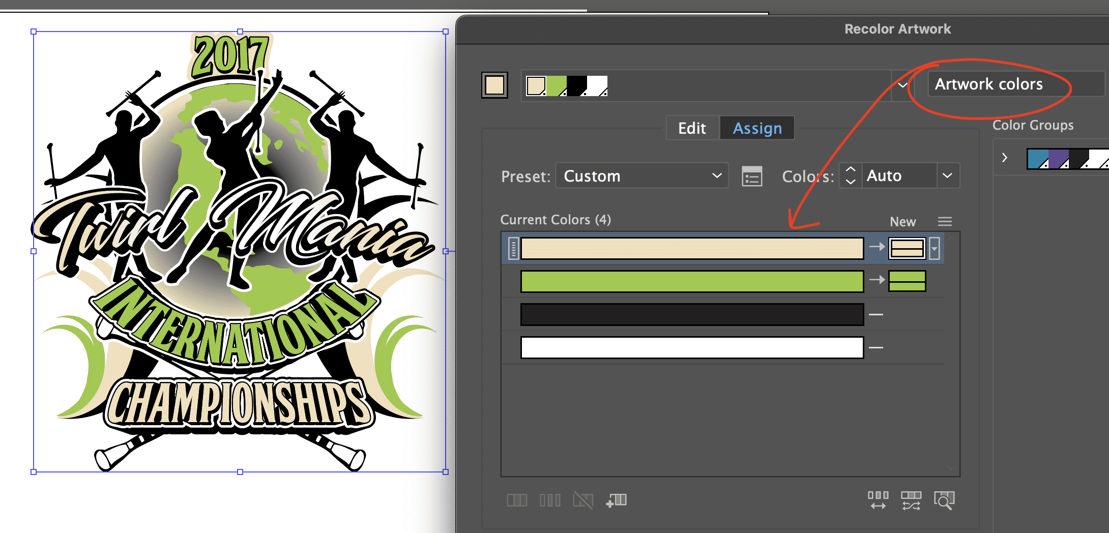 TWIRL MANIA INTERNATIONAL CHAMPIONSHIPS VECTOR LOGO DESIGN FOR PRINT 2023