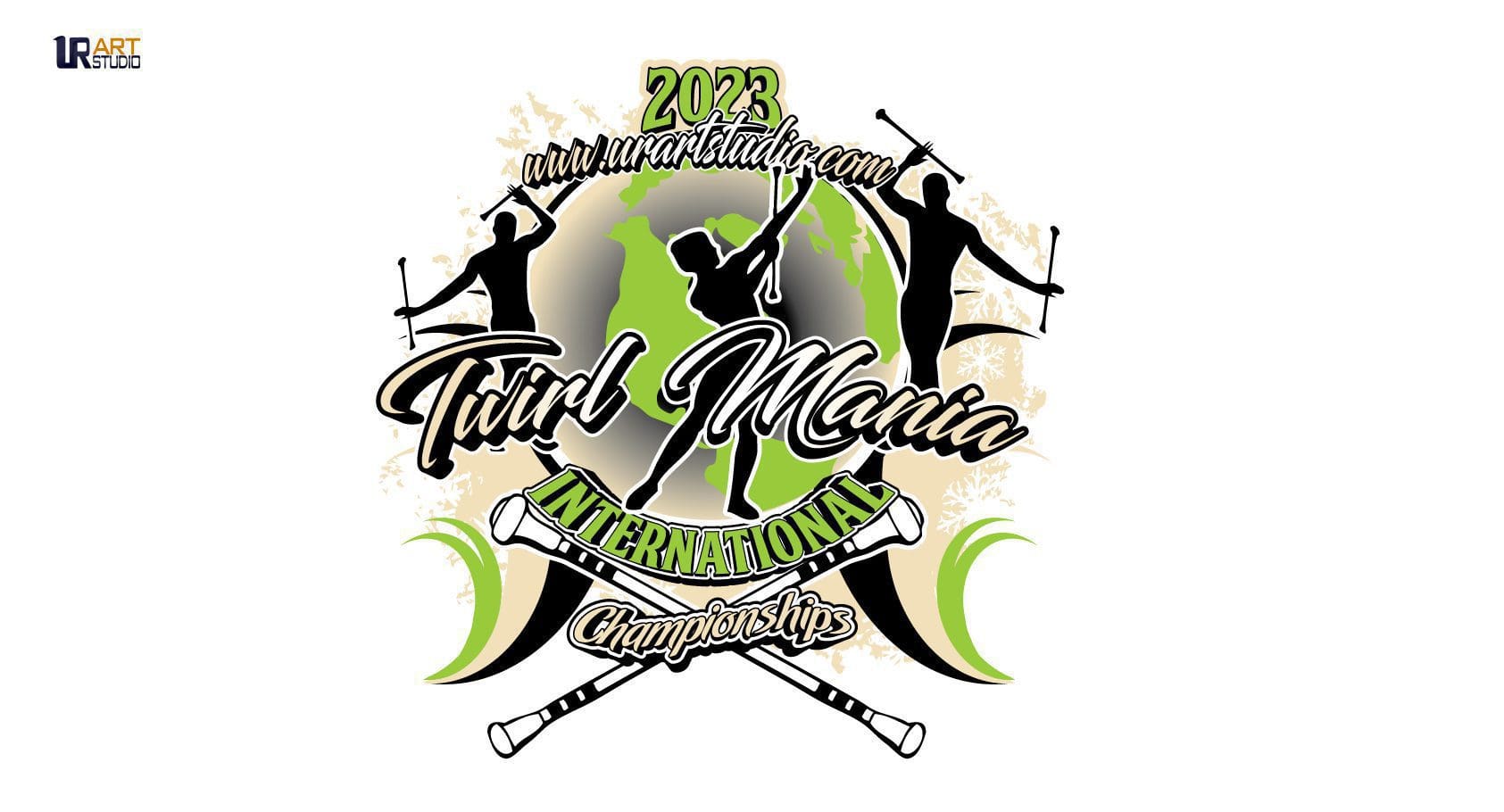 TWIRL MANIA INTERNATIONAL CHAMPIONSHIPS VECTOR LOGO DESIGN FOR PRINT 2023