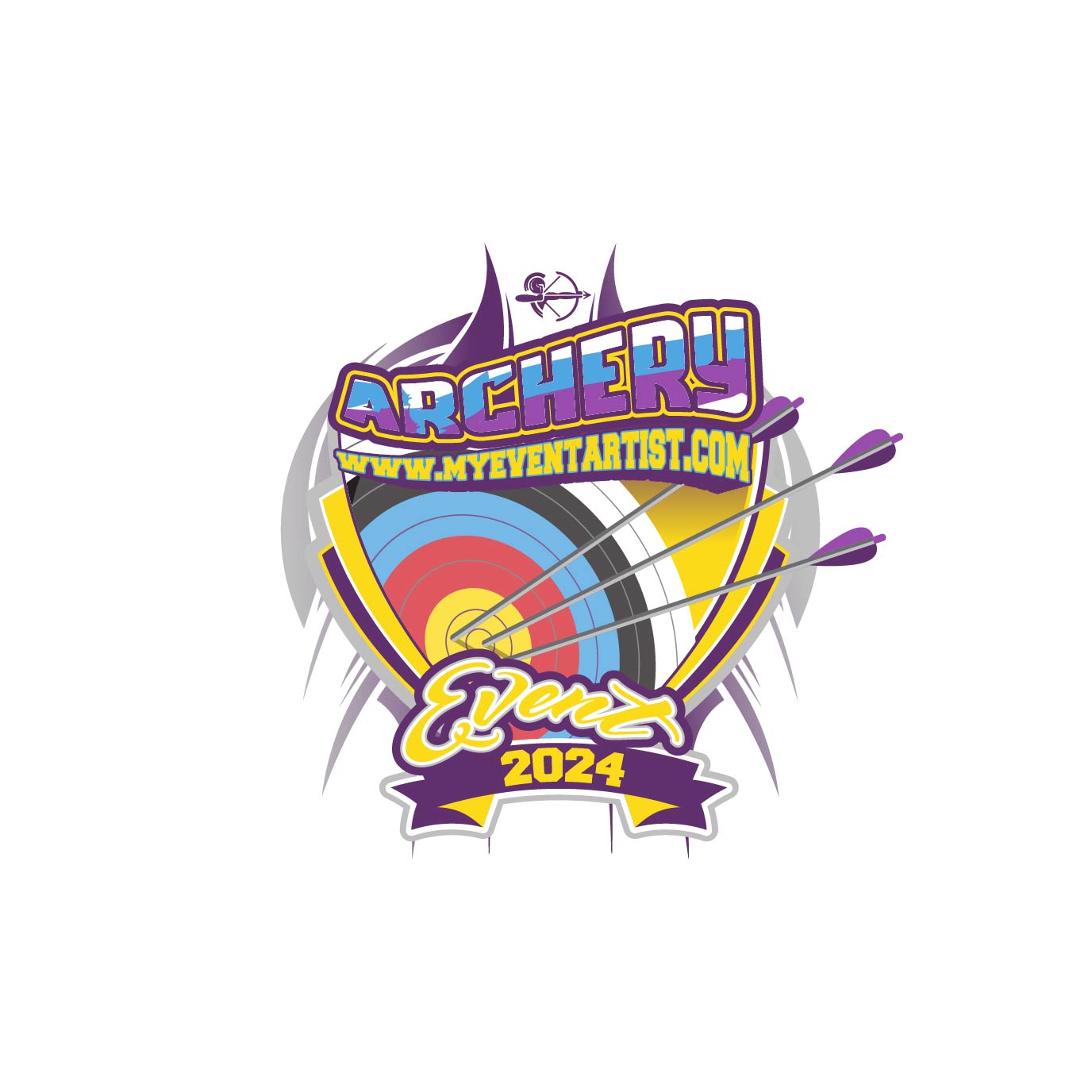 ARCHERY EVENT PRINT READY VECTOR LOGO DESIGN