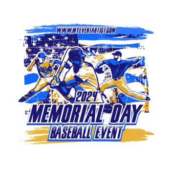 BASEBALL EVENT MEMORIAL DAY LOGO DESIGN FOR PRINT-01