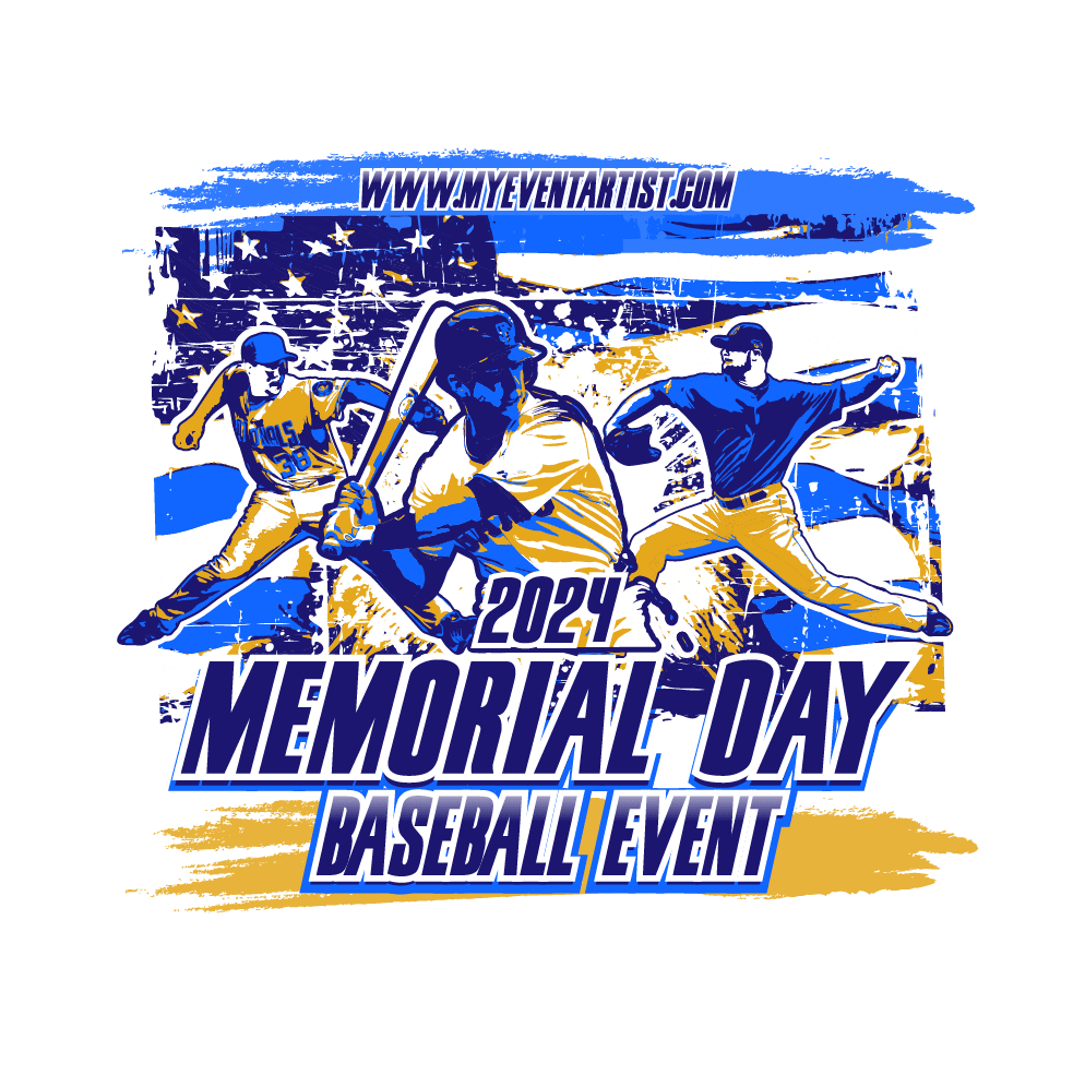 BASEBALL EVENT MEMORIAL DAY LOGO DESIGN FOR PRINT-01