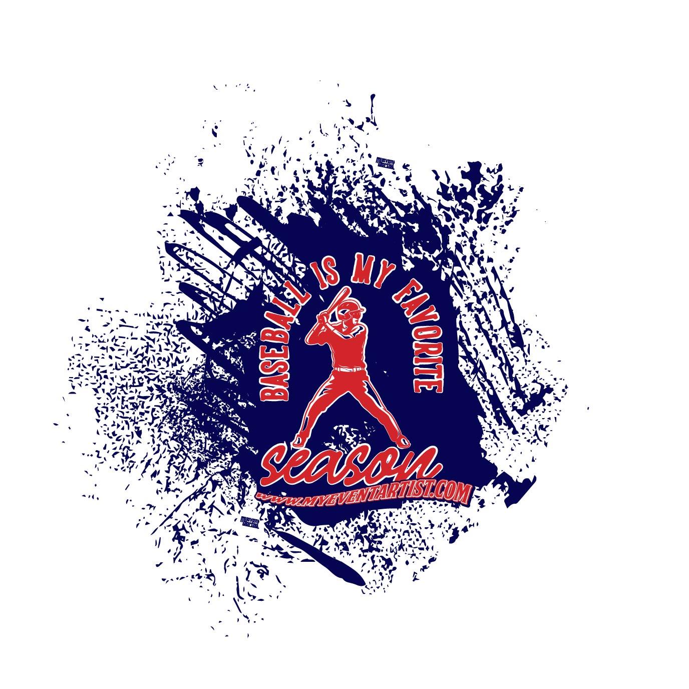 BASEBALL IS MY FAVOIRTE SEASON PRINT READY DESIGN