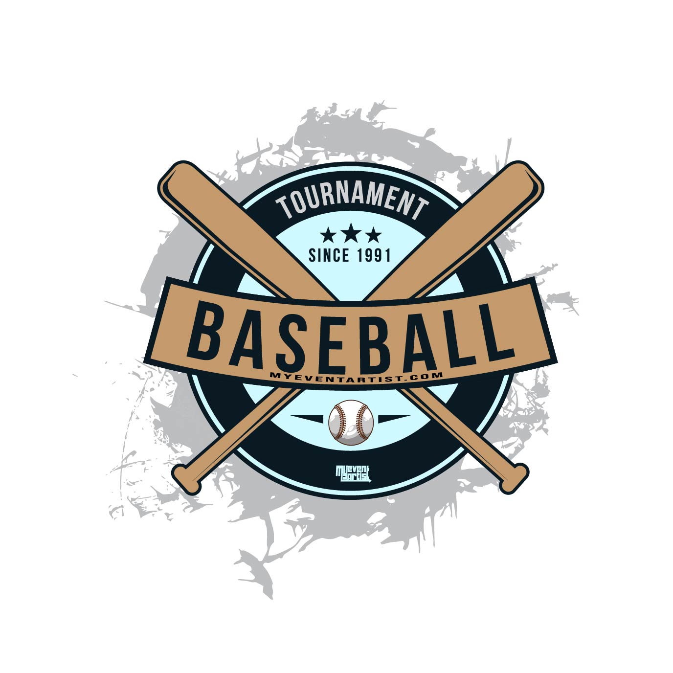 BASEBALL SIMPLE VECTOR LOGO DESIGN 2