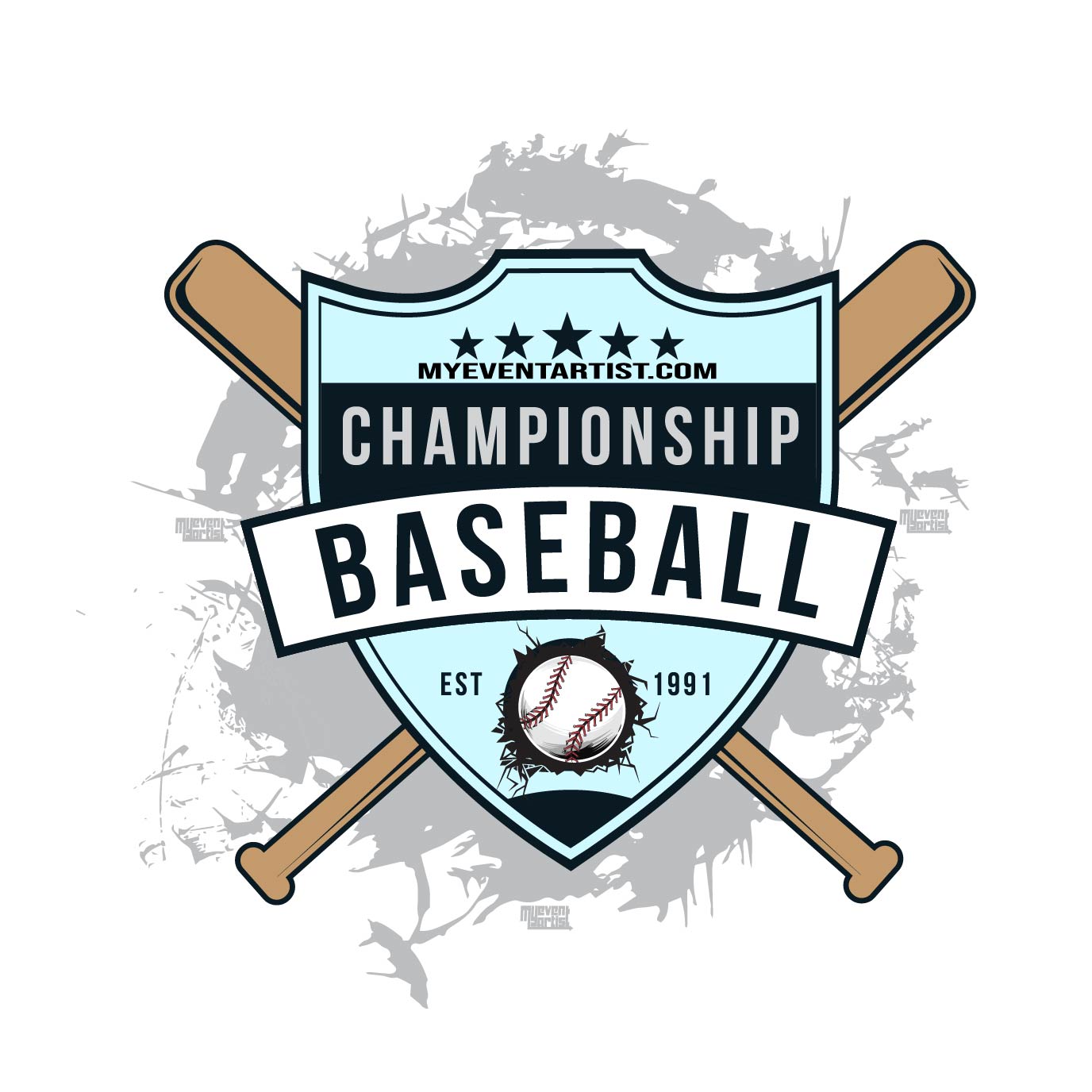 BASEBALL SIMPLE VECTOR LOGO DESIGN 4