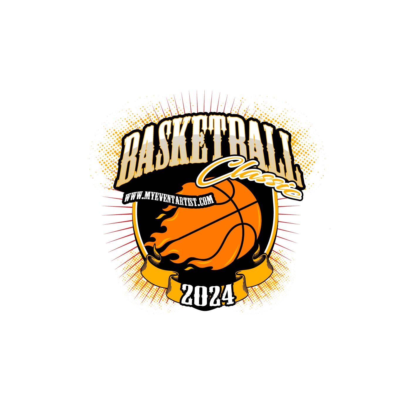BASKETBALL CLASSIC EVENT PRINT READY VECTOR LOGO DESIGN 4