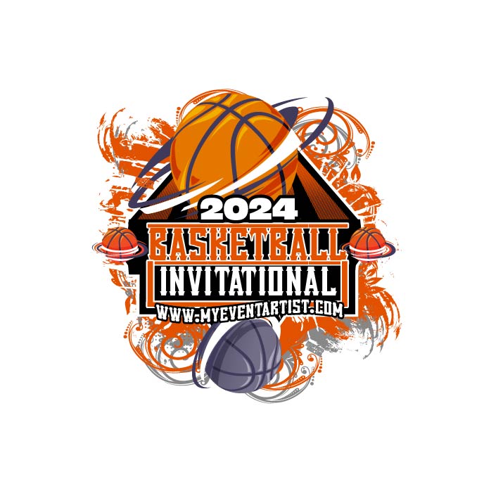 BASKETBALL INVITATIONAL EVENT PRINT READY VECTOR LOGO DESIGN 4