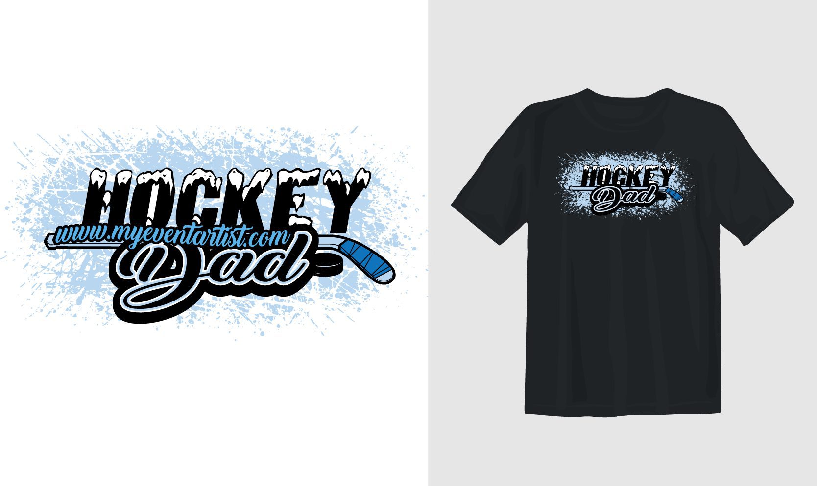 HOCKEY DAD VECTOR LOGO DESIGN FOR PRINT