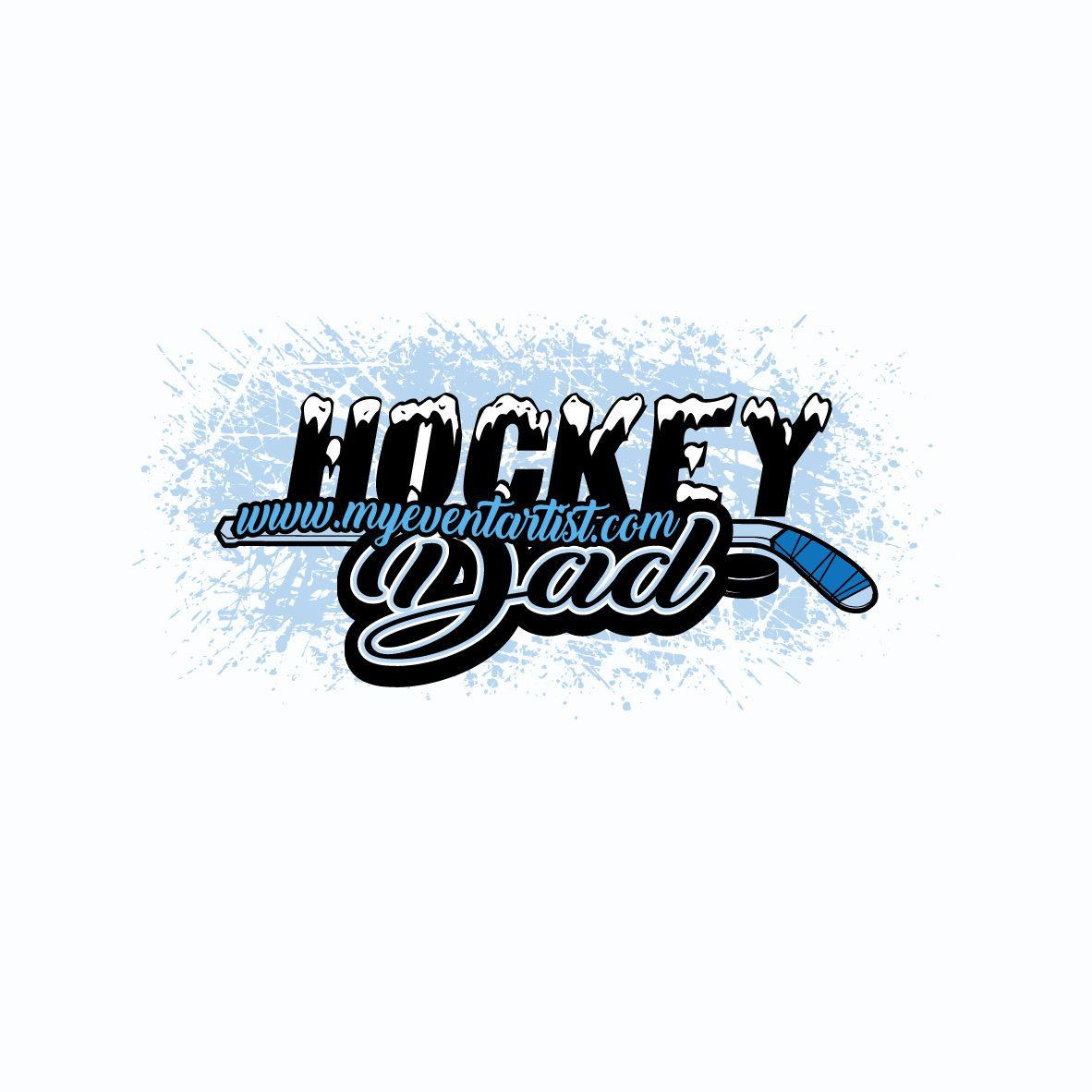 HOCKEY DAD VECTOR LOGO DESIGN FOR PRINT