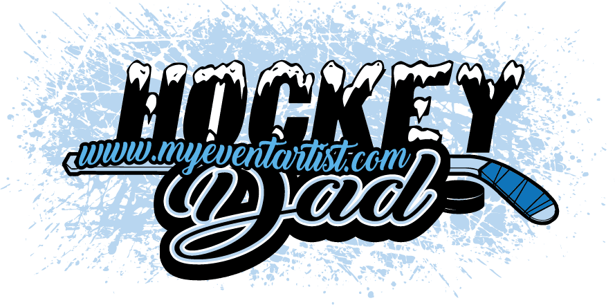 HOCKEY DAD VECTOR LOGO DESIGN FOR PRINT