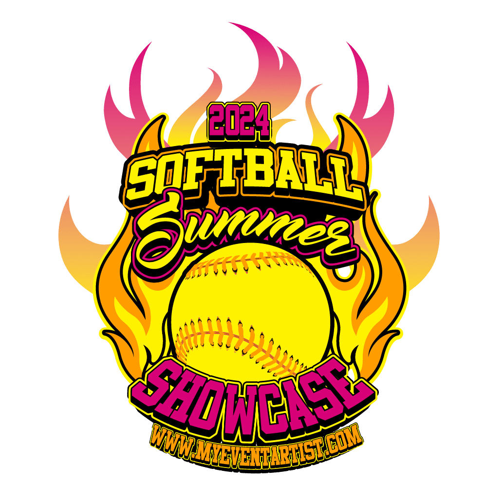 SOFTBALL EVENT SUMMER SHOWCASE LOGO DESIGN FOR PRINT