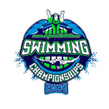 SWIMMING CHAMPIONSHIP EVENT LOGO DESIGN FOR PRINT