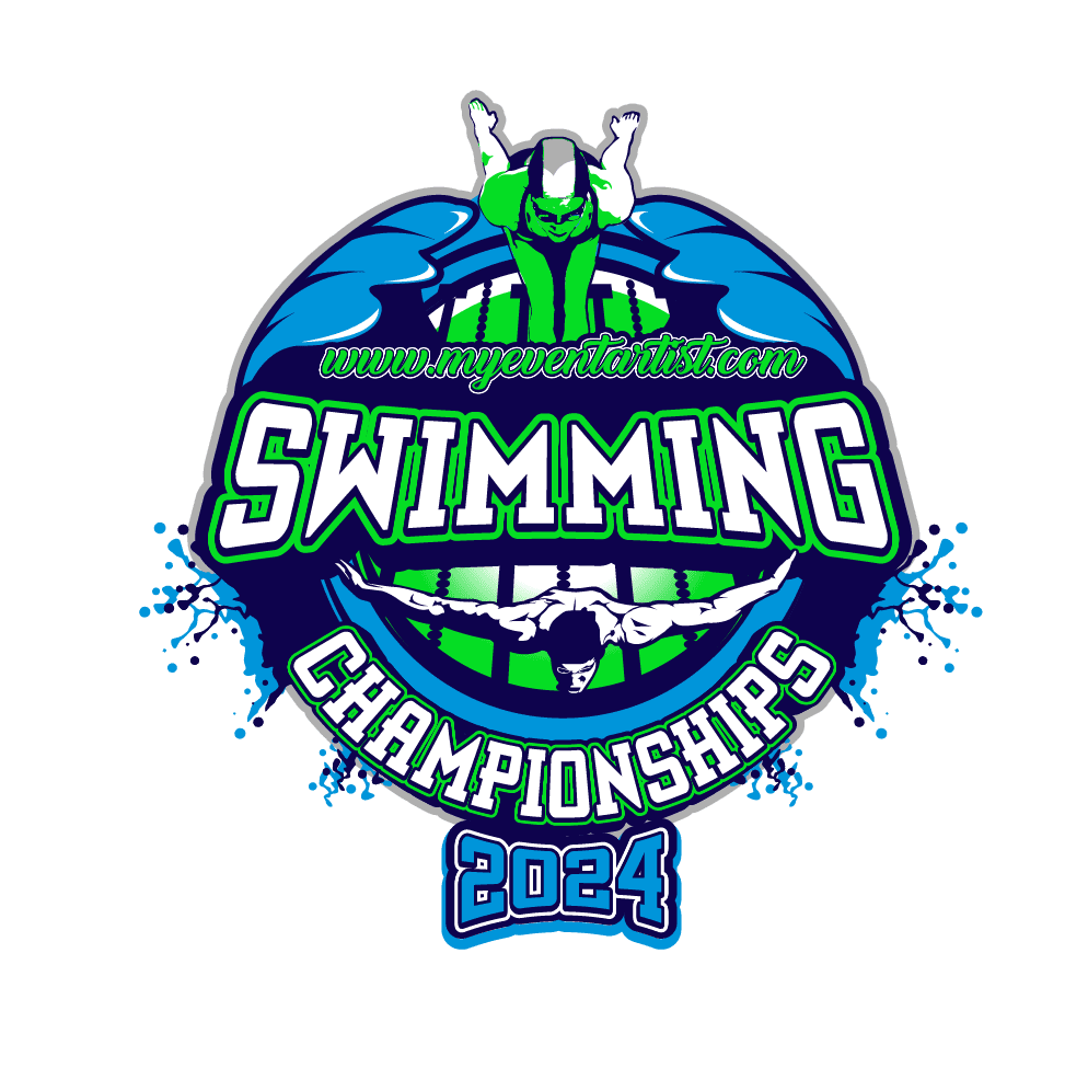 SWIMMING CHAMPIONSHIP EVENT LOGO DESIGN FOR PRINT