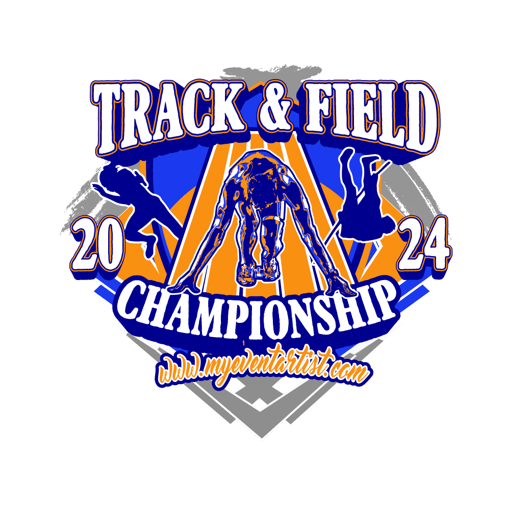 TRACK & FIELD CHAMPIONSHIP EVENT LOGO DESIGN FOR PRINT