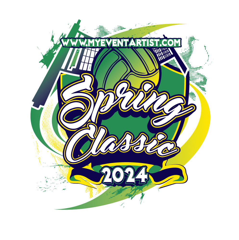 VOLLEYBALL EVENT SPRING CLASSIC LOGO DESIGN FOR PRINT