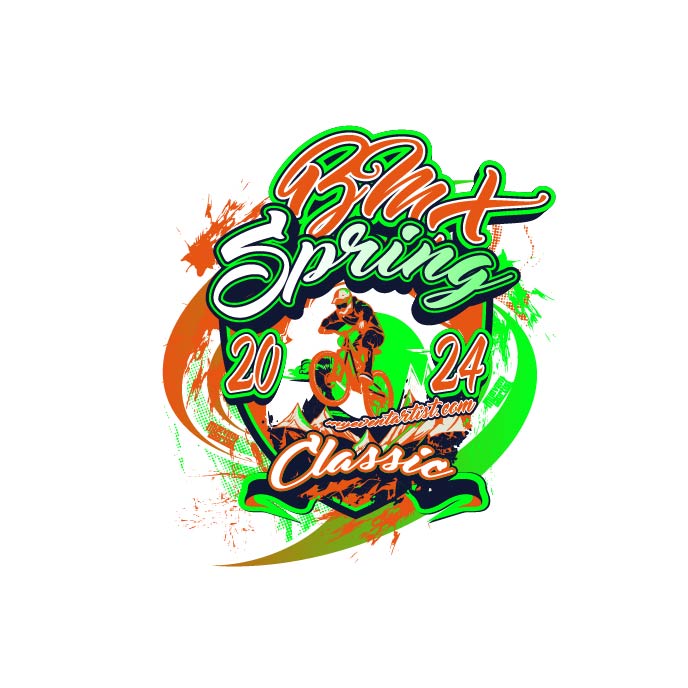 BMX SPRING CLASSIC EVENT PRINT READY VECTOR LOGO DESIGN 3