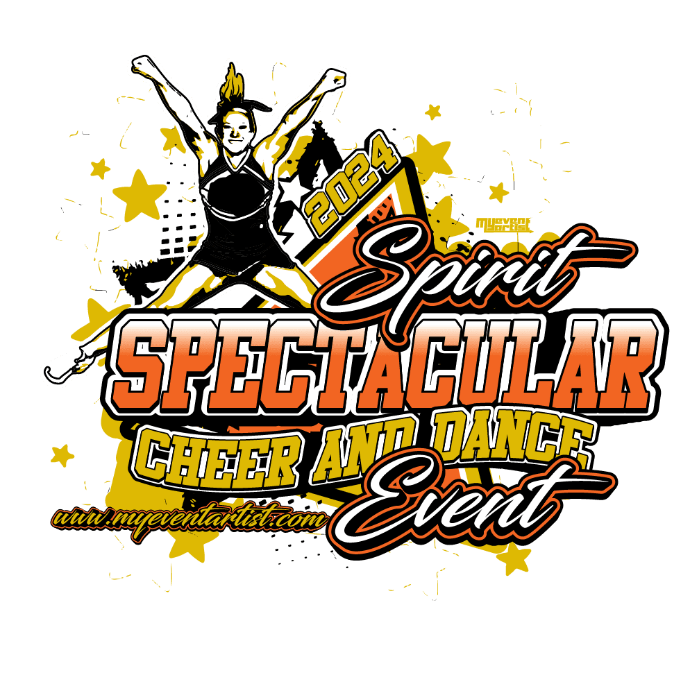 CHEER AND DANCE SPIRIT SPECTACULAR EVENT PRINT READY VECTOR DESIGN