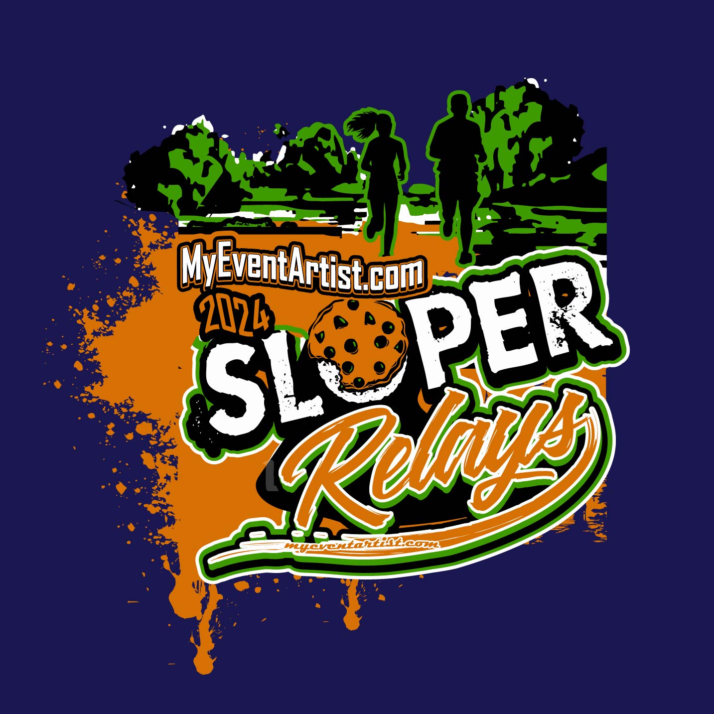 CROSS COUNTRY SLOPER RELAYS VECTOR LOGO DESIGN FOR PRINT