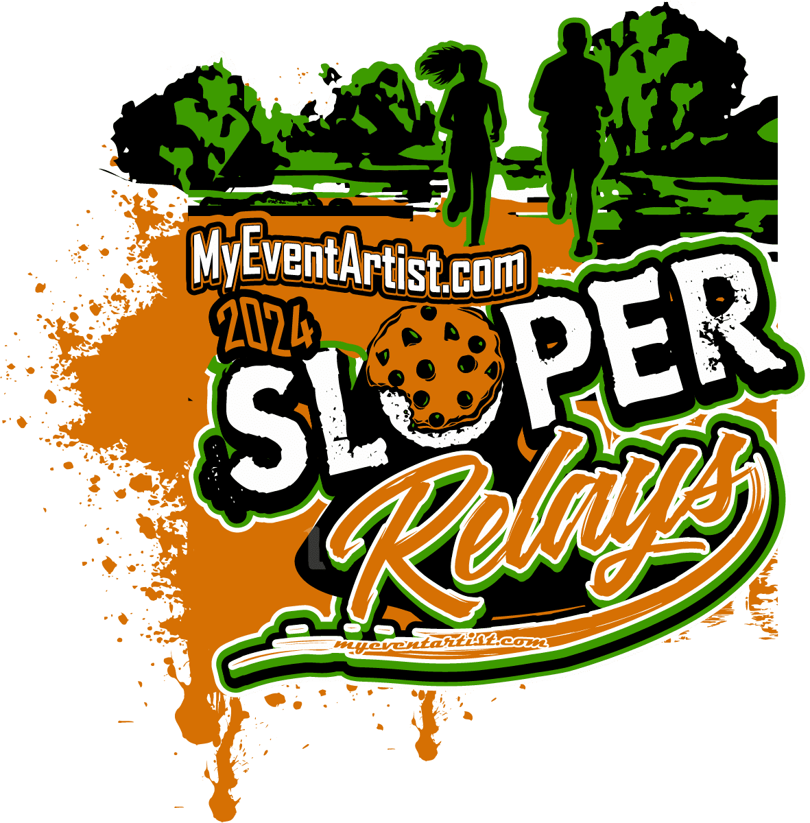 CROSS COUNTRY SLOPER RELAYS VECTOR LOGO DESIGN FOR PRINT