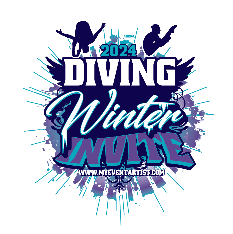 DIVING WINTER INVITATIONAL EVENT PRINT READY VECTOR DESIGN