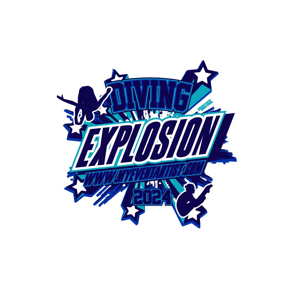 DIVING EXPLOSION EVENT PRINT READY VECTOR DESIGN
