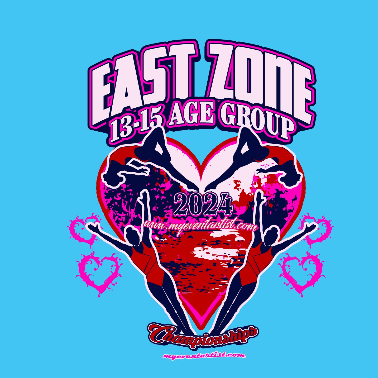 GYMNASTICS EAST ZONE VECTOR LODO DESIGN FOR PRINT