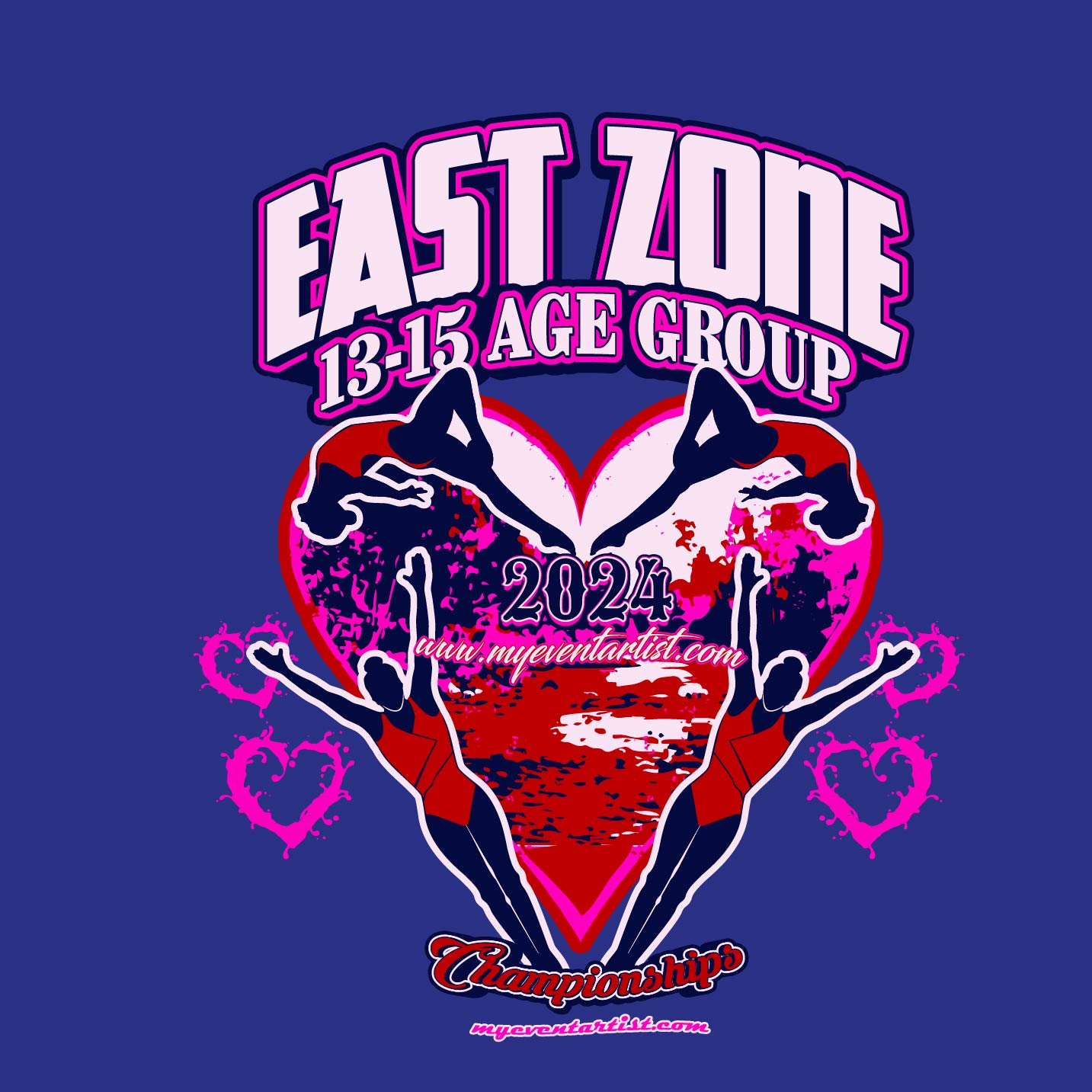 GYMNASTICS EAST ZONE VECTOR LODO DESIGN FOR PRINT