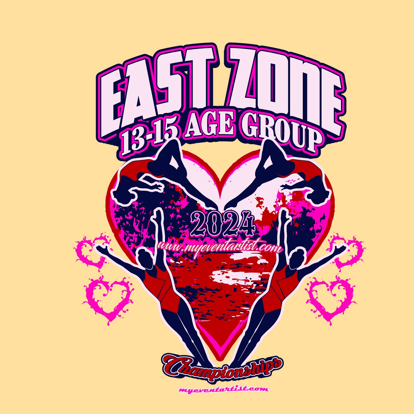 GYMNASTICS EAST ZONE VECTOR LODO DESIGN FOR PRINT
