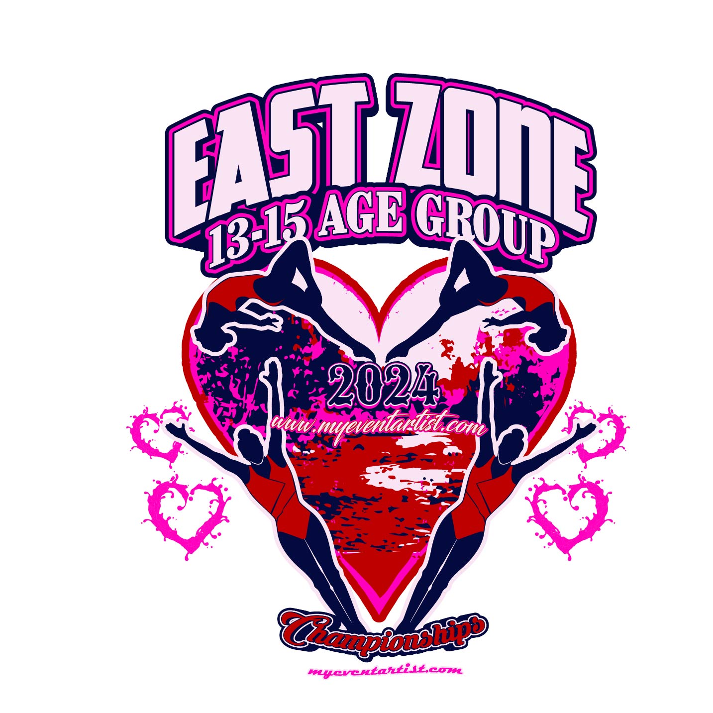 GYMNASTICS EAST ZONE VECTOR LODO DESIGN FOR PRINT