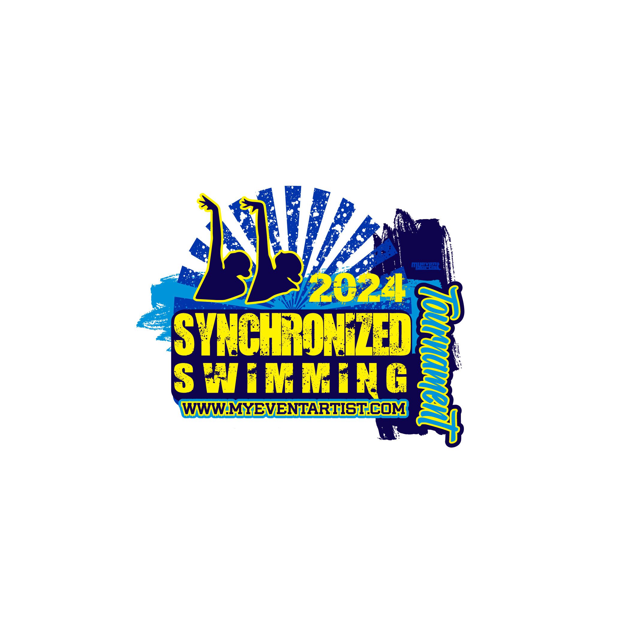 SYNCHRONIZED SWIMMING TOURNAMENT EVENT PRINT READY VECTOR DESIGN9-01