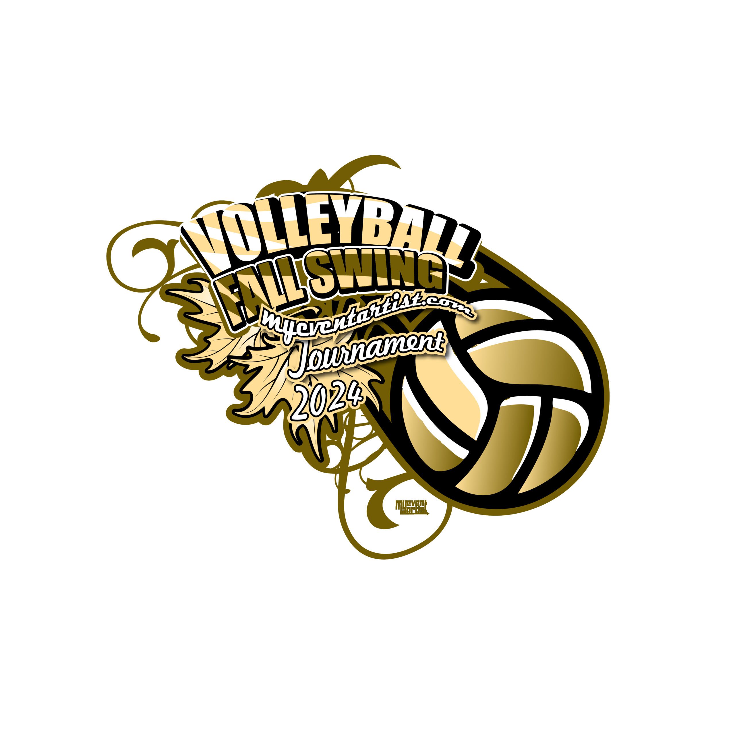 1 VOLLEYBALL FALL SWING PRINT READY ADJUSTABLE VECTOR LOGO DESIGN