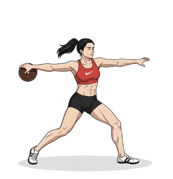 TRACK AND FIELD FEMALE VECTOR DESIGN 10
