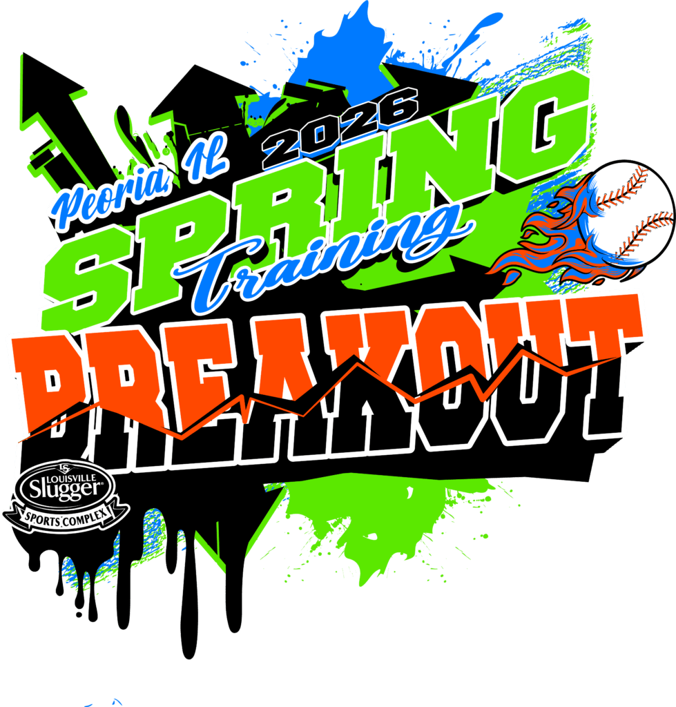 logo design for Spring Training Breakout 2026 fast pitch softball event by SLUGGER organization