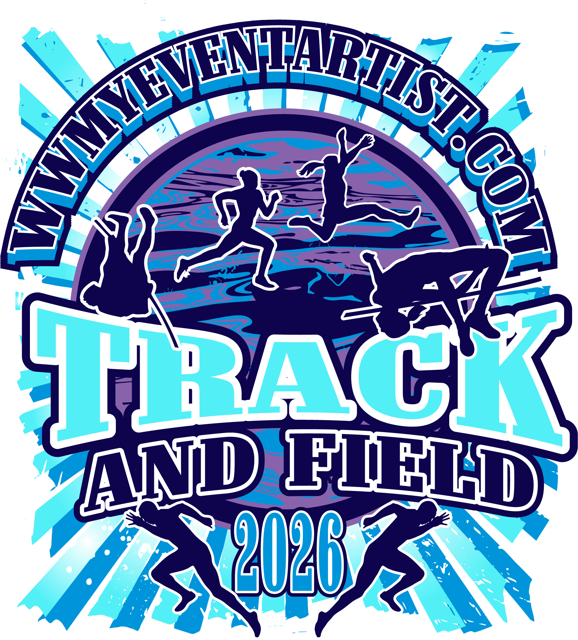 TRACK AND FIELD, DOWNLOADABLE LOGO DESIGN EPS, AI,SVG, PDF - Image 2