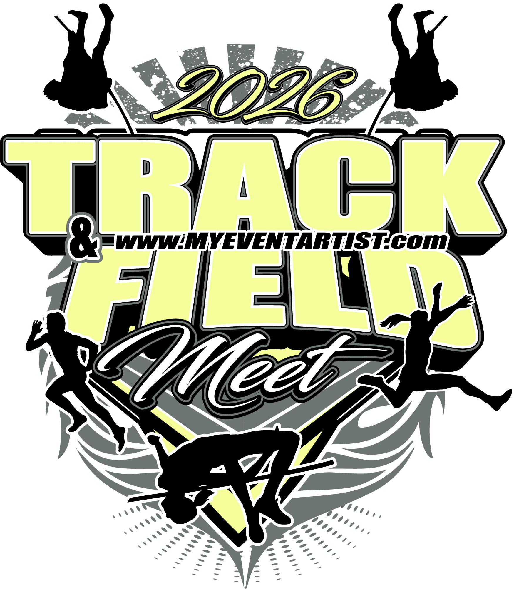 TRACK AND FIELD INVITATIONAL DOWNLOADABLE VECTOR LOGO DESIGN EPS, AI, SVG, PDF 2026 - Image 2