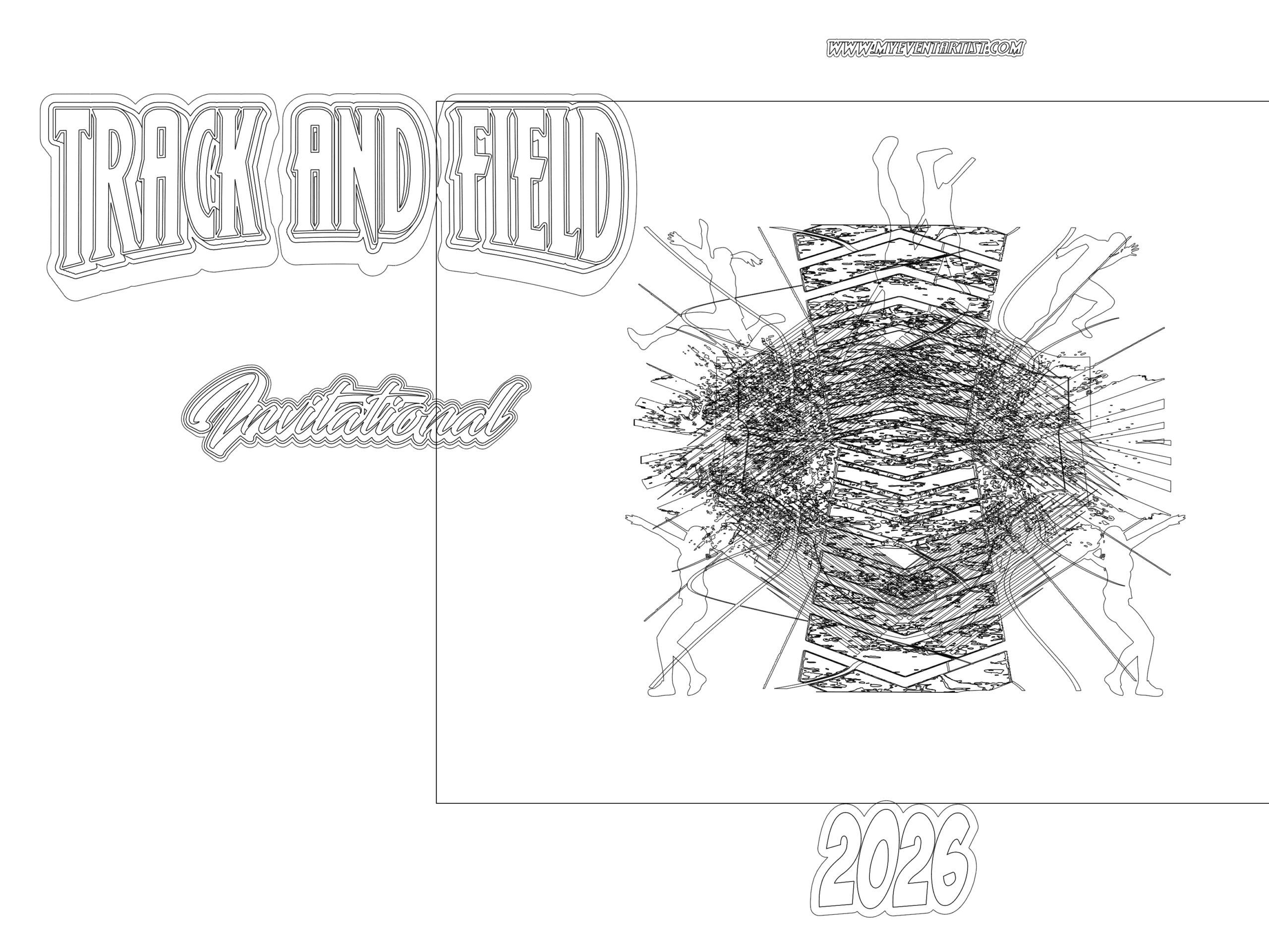 TRACK AND FIELD INVITATIONAL DOWNLOADABLE VECTOR LOGO DESIGN EPS, AI, SVG, PDF 2026 - Image 3