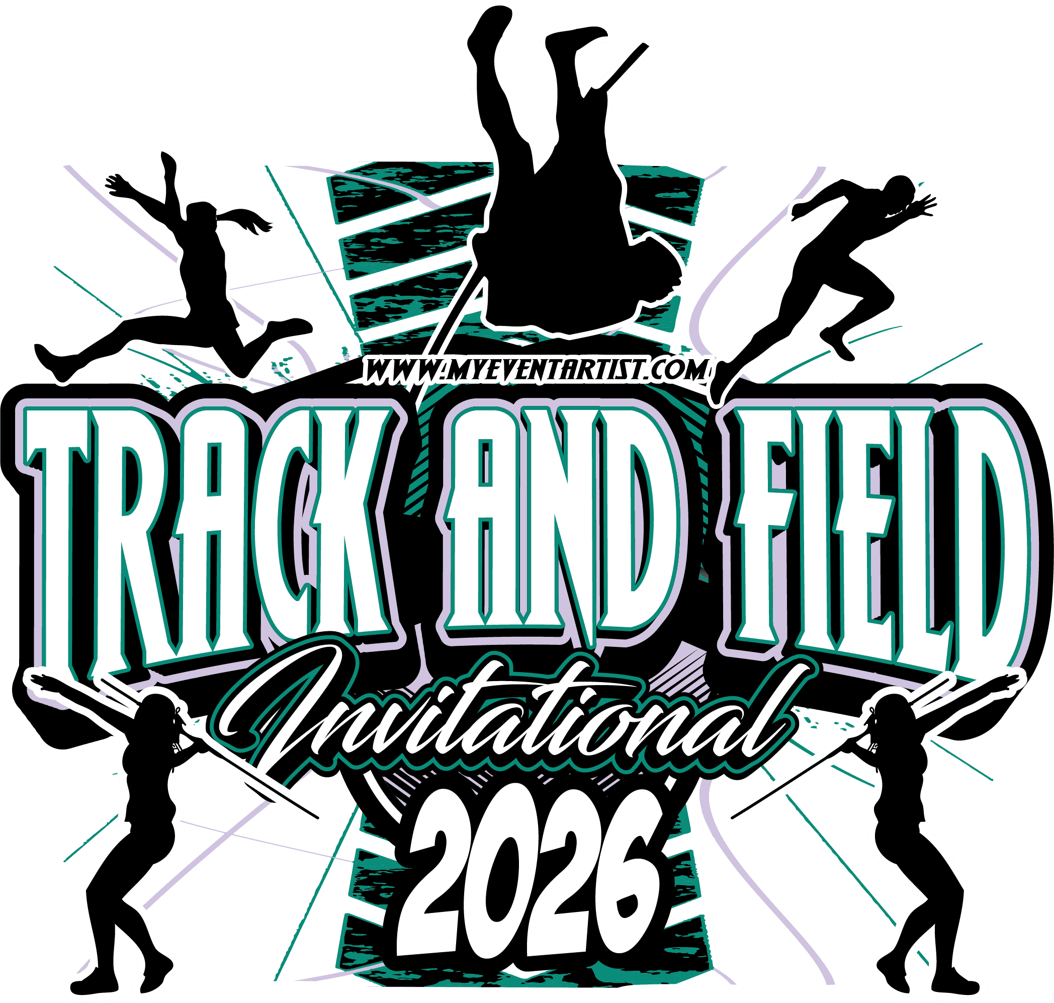 TRACK AND FIELD INVITATIONAL DOWNLOADABLE VECTOR LOGO DESIGN EPS, AI, SVG, PDF 2026 - Image 2