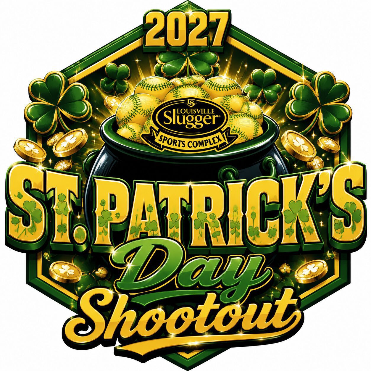 St. Patrick’s Day Shootout 2027 Vector Logo Design: Irish Tradition Meets Competitive Softball