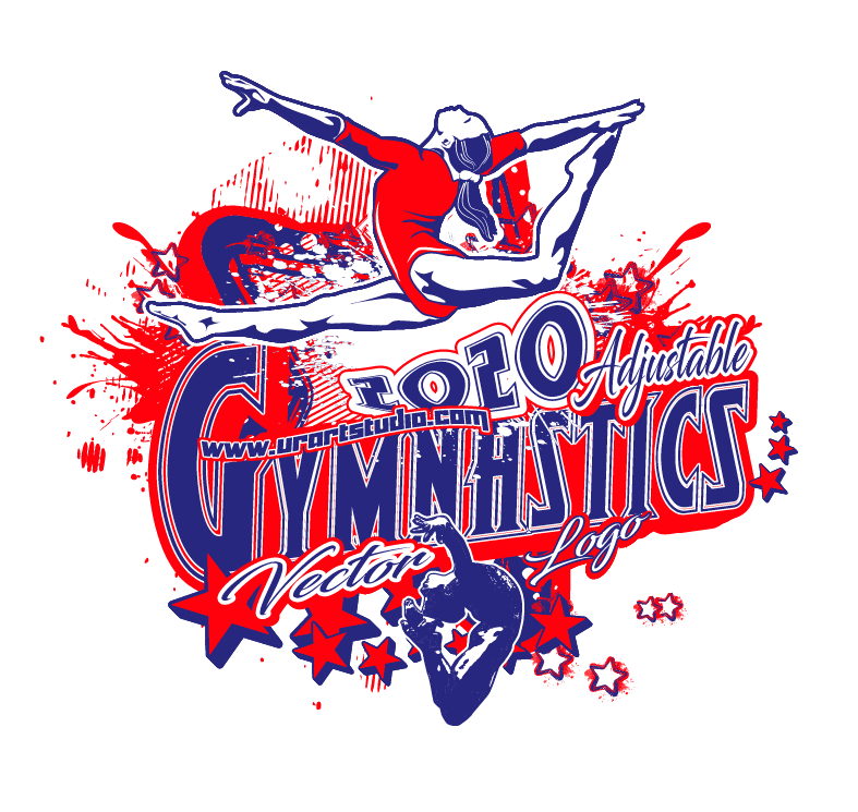 Elevating Artistry and Athleticism: Gymnastics Adjustable-Vector Logo Design