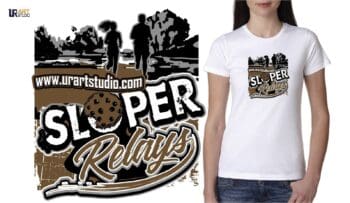 SLOPER RELAYS TRACK AND FIELD VECTOR LOGO DESIGN FOR PRINT