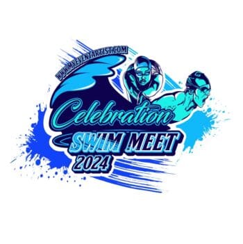 SWIM EVENT CELEBRATION SWIM MEET LOGO DESIGN FOR PRINT-01