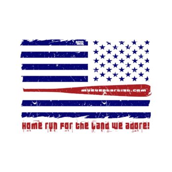 HOME RUN FOR THE LAND WE ADORE BASEBALL PRINT READY DESIGN