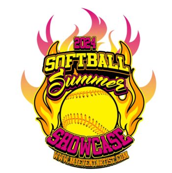 SOFTBALL EVENT SUMMER SHOWCASE LOGO DESIGN FOR PRINT