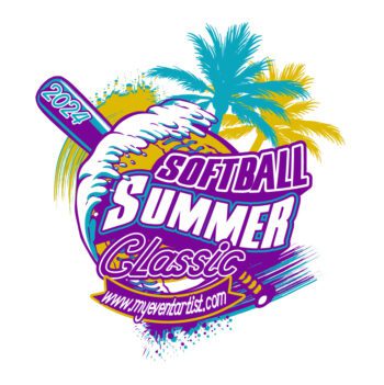 SOFTBALL SUMMER CLASSIC EVENT LOGO DESIGN FOR PRINT