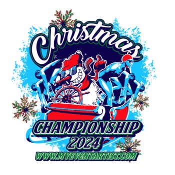 SWIMMING EVENT CHRISTMAS CHAMPIONSHIP LOGO DESIGN FOR PRINT