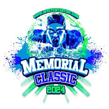 SWIMMING EVENT MEMORIAL CASSIC LOGO DESIGN FOR PRINT