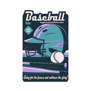 SWING FOR THE FENCES AND EMBRACE THE GLORY BASEBALL PRINT READY DESIGN