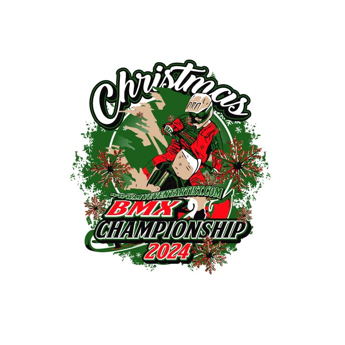 BMX CHRISTMAS CHAMPIONSHIP VECTOR LOGO DESIGN READY FOR PRINT 3